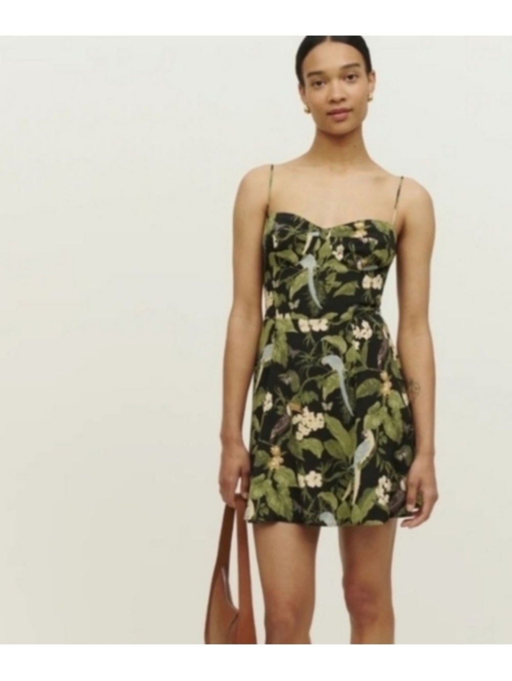 REFORMATION SASKIA DRESS BIRDS OF PARADISE
